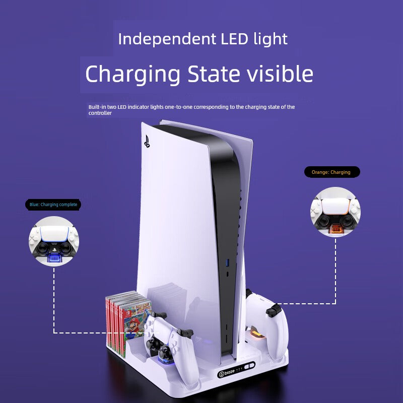 Biaz for Ps5/Slim Base Lightweight Radiator Handle Fixed Charger with Fan Extruder Bracket Good Vibrations