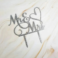 Mr and Mrs Cake Topper, Bride and Groom Sign Wedding/Engagement Cake Toppers Decoration Good Vibrations