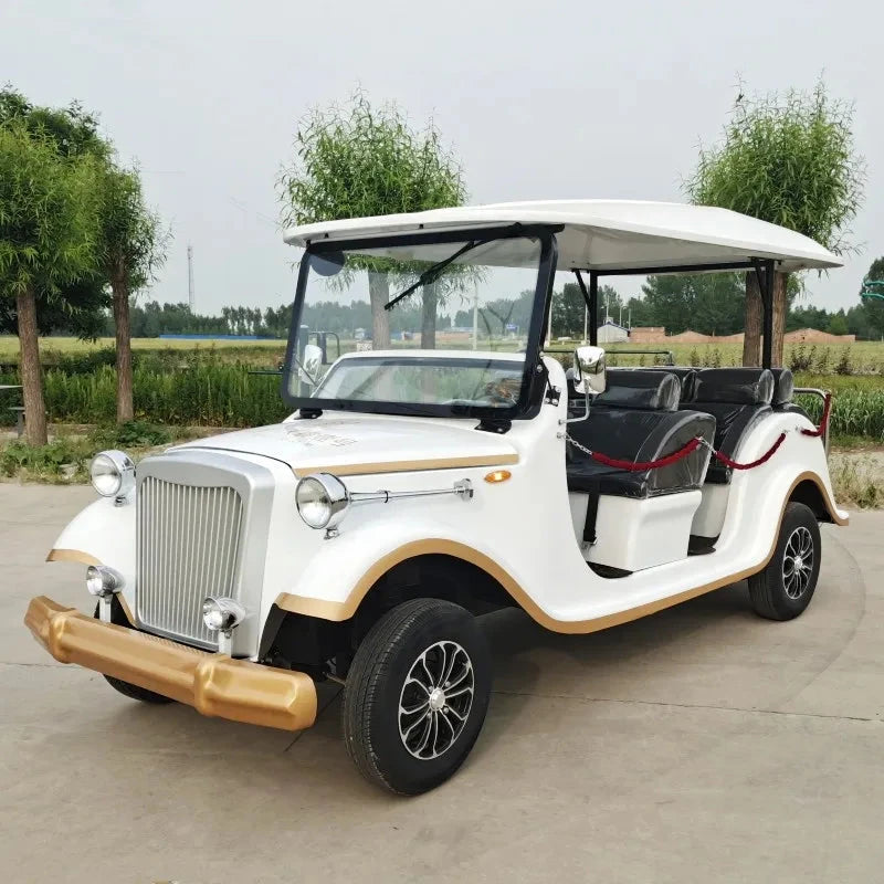 Classical Electrified 4000w New Sightseeing Classic Vintage Electric 14 Seat Sightseeing Bus Car Retro Cars for Sale Price Good Vibrations