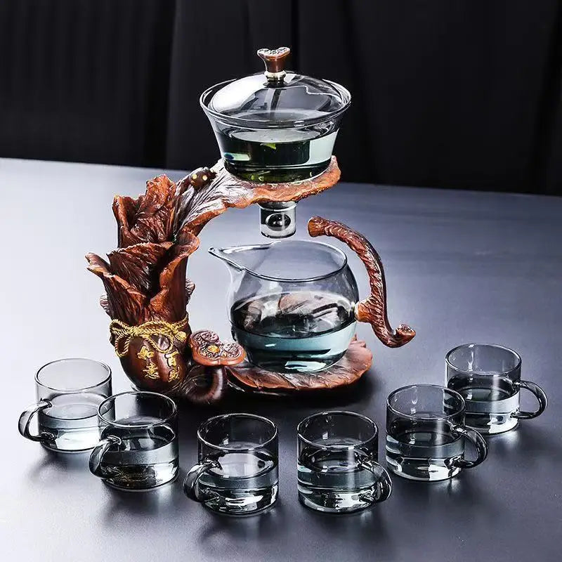 Creative Magnetic Absorption Gongfu Tea Cups Office Home Visiting Set Home Office Use Glass Tea Set Good Vibrations