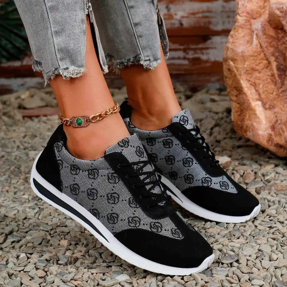 Women Sneakers 2024 Spring Autumn Fashion Outdoor Versatile Sneakers Women Casual Comfortable Lace Up Walking Shoes for Women Good Vibrations