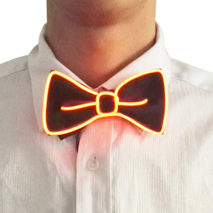 Flashing Neon Light LED Tie Halloween Christmas Dance Supplies Wedding Performance Decoration Luminous EL Wire Necktie Good Vibrations