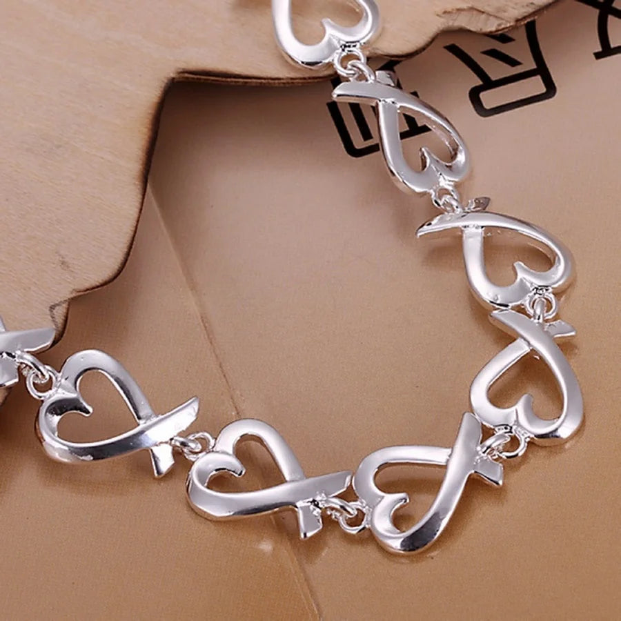 925 Sterling Silver Bracelets for Women Wedding Lady Cute Noble Pretty Jewelry Fashion Nice Chain Free Shipping Hot Gifts Good Vibrations