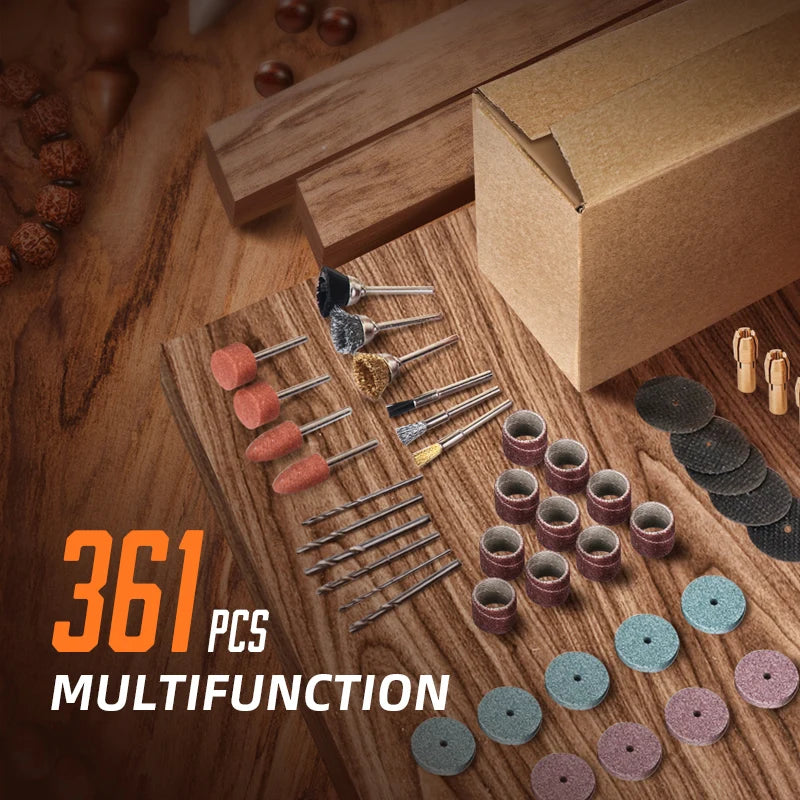 361PCS/lot Power Tools Dremel Rotary Tool Accessory Set Fits for Dremel Drill Grinding Polishing Dremel Accessories Good Vibrations