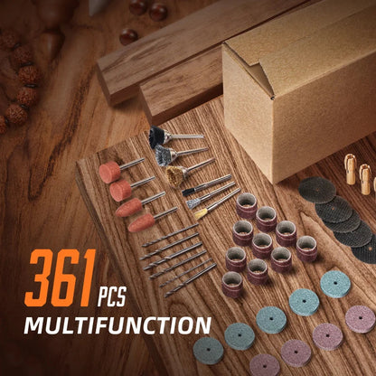 361PCS/lot Power Tools Dremel Rotary Tool Accessory Set Fits for Dremel Drill Grinding Polishing Dremel Accessories Good Vibrations