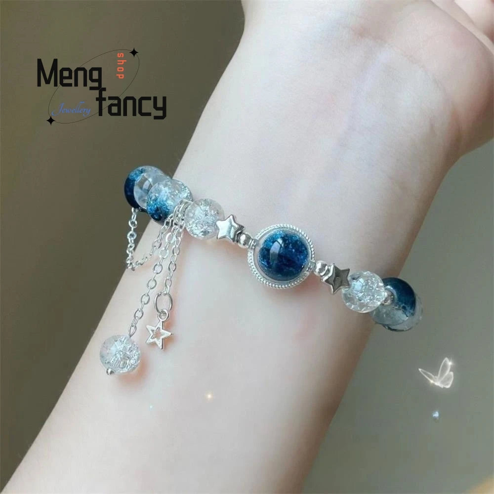 Star River Dangling Butterfly Crushed Beads Sweet Colourful Bracelet Niche Designs Natural Popular Fashion Jewelry Holiday Gifts Good Vibrations