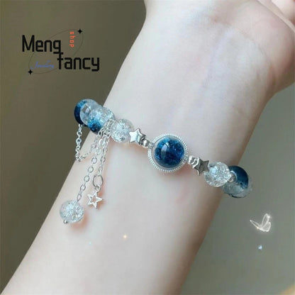 Star River Dangling Butterfly Crushed Beads Sweet Colourful Bracelet Niche Designs Natural Popular Fashion Jewelry Holiday Gifts Good Vibrations