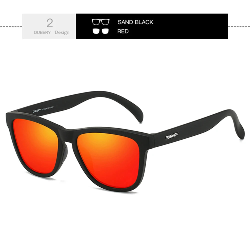 DUBERY Full Rim Polarized Sunglasses For Men And Women 28 Colors Model 550 Good Vibrations