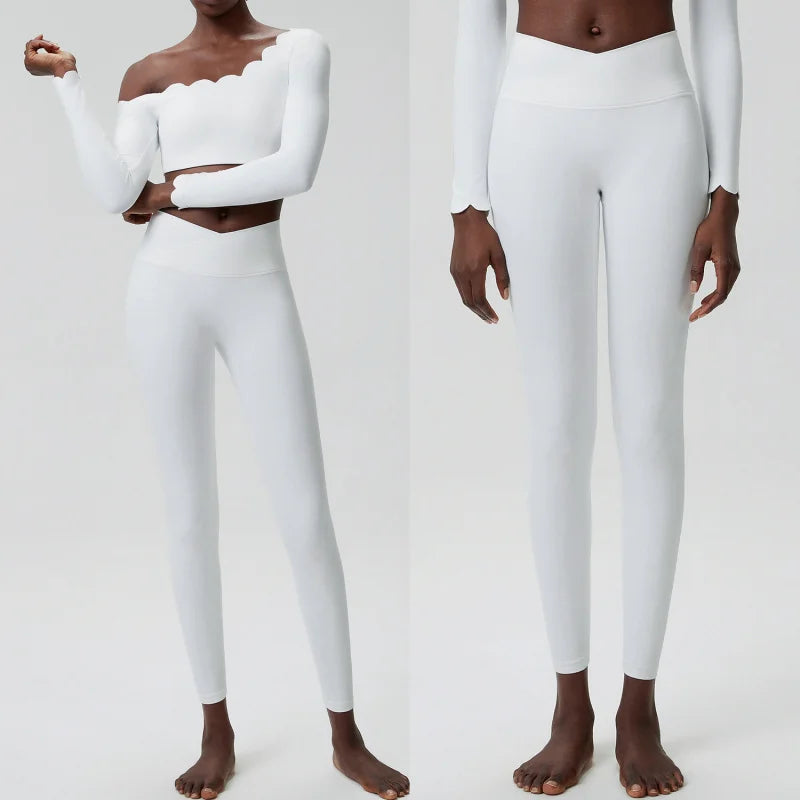 Woman Clothes Sexy Outfits Spring High Waist Women's Clothing Sets Clothing Fitness Solid Color Plus Size Sportswear Woman Gym Good Vibrations