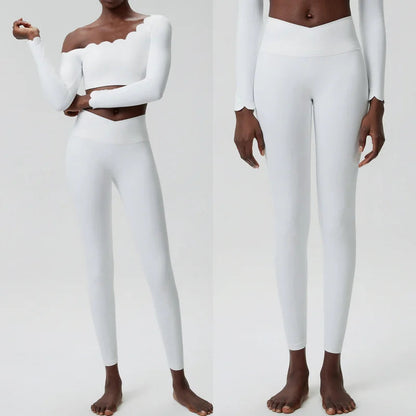Woman Clothes Sexy Outfits Spring High Waist Women's Clothing Sets Clothing Fitness Solid Color Plus Size Sportswear Woman Gym Good Vibrations