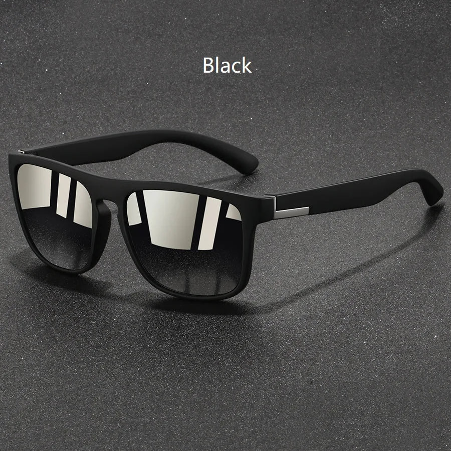 Fashion Vintage Square Sunglasses Men Women Fishing Driving Man Luxury Brand Designer Sun Glasses Anti-Glare Retro Eyewear UV400 Good Vibrations