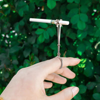 Metal Cigarette Holder Ring Rose Finger Joint Elegant Clip for Women Men Ladies Protecting Fingers from Burn Stain Good Vibrations Adult Super Store