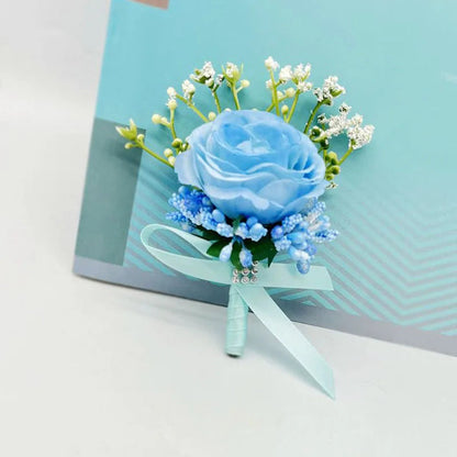 Bridal Bouquet Flowers Bridesmaid Wedding Accessories Blue Artificial Roses Bridal Bouquets Wedding Decoration Marriage Good Vibrations