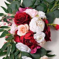 Wedding Arch Flower Wedding Home Decoration Round Artificial Flower Rose Peony Wedding Guest Card Decoration Good Vibrations