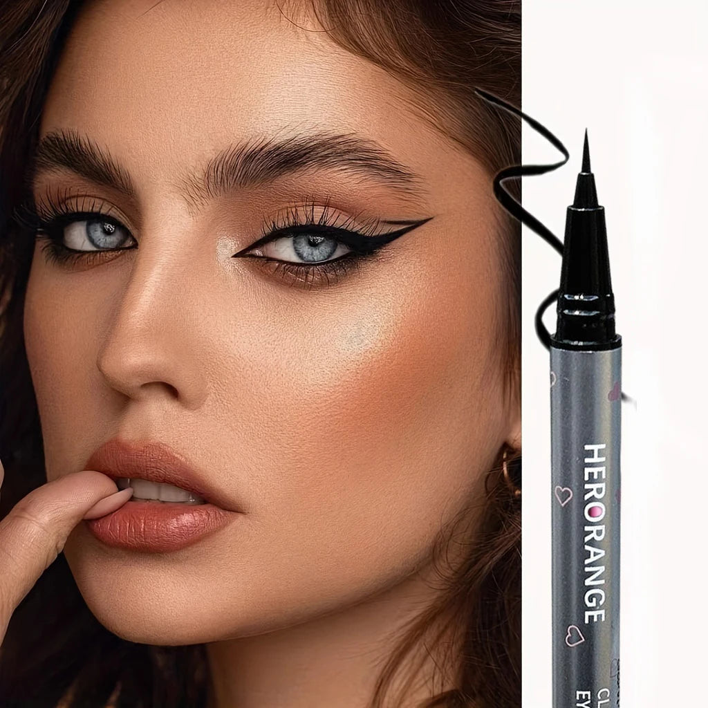 0.01mm ultra-fine precision waterproof liquid eyeliner, black, quick-drying, anti-smudge, anti-sweat, long-lasting eye-slimming Good Vibrations