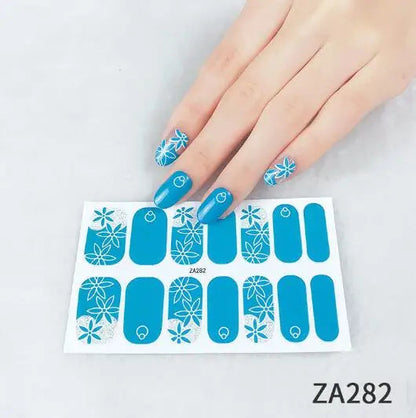 Nail Stickers DIY Decals For Nail Art Wraps Women Beauty Full Cover Nail Manicures Decorations Uñas Postizas Press On Nails Good Vibrations