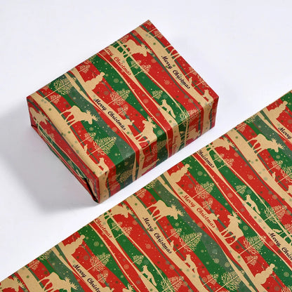 Christmas Gift Wrapping Paper Flower Bouquet Packing Kraft Paper DIY Crafts Paper Christmas New Year Party Packaging Decoration Good Vibrations