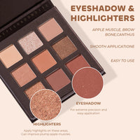 Beauty Glazed 9 Colors Eye Shadow Disc Makeup Palette Matte Shimmer Eye Pigmented Powder Make Up New Warm Earth Color Eyeshadow Good Vibrations