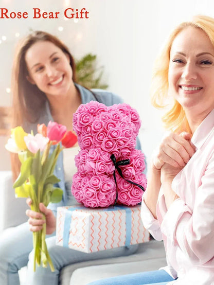 Rose Teddy Bear Artificial Flower Anniversary Valentines Day Birthday Gift Mothers Day Mom Gifts Girlfriend Birthday Gifts Women Good Vibrations