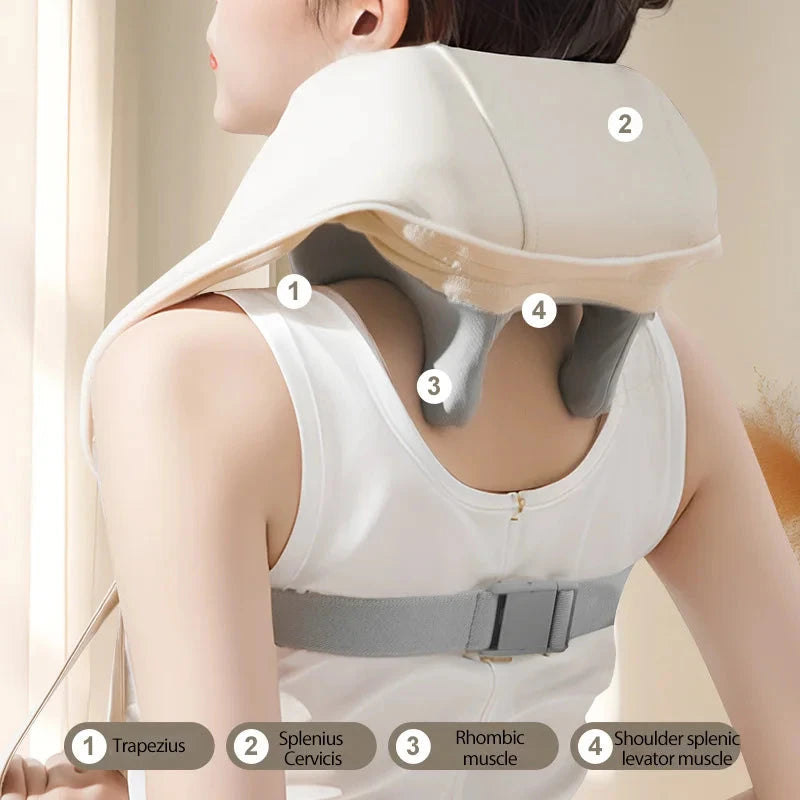 Multifunctional Cervical Massager Shoulder Neck Hot Compress Trapezius Muscle Massager Good Vibrations