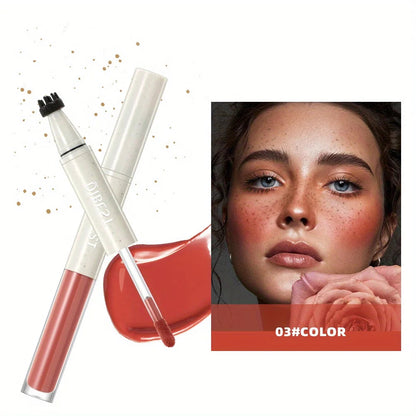 2 in 1 Freckle Blush Multi-pen Natural Wild Freckles + Atmospheric Blush Natural Color Rendering Double Head Double Effect Good Vibrations