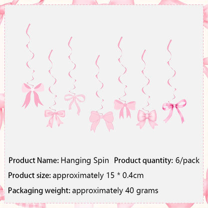 Pink Bow Birthday Cake Toppers for Girl Paper Bowknot Cake Decorations Princess Cake Toppers Wedding Birthday Party Supplies Good Vibrations