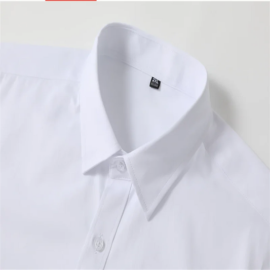 2024 Men's Shirts Formal Shirts Light Blue Black White Long Sleeves F Lapel Spring Autumn Business Casual Clothing Oversized 6XL Good Vibrations