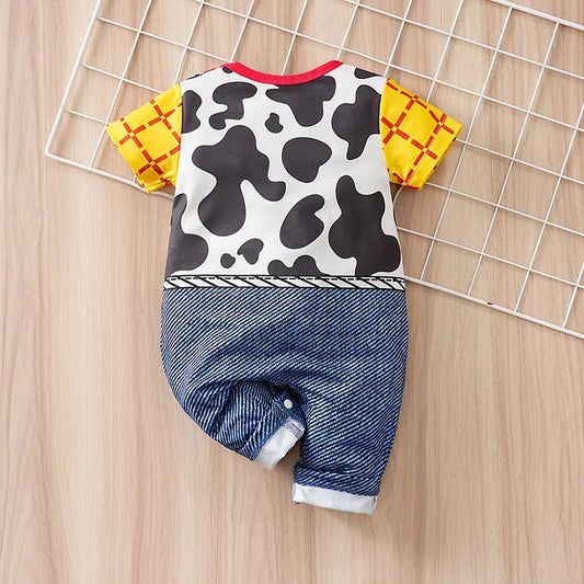 0-24 months newborns Baby Clothes One-Piece Cartoon Anime short-Sleeved Trousers Banquet Summer Fashion neonatal clothing Good Vibrations