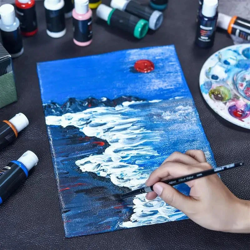 24 Colors Set Acrylic Paint DIY Painting Coloring Pigments For Fabric Clothing Shoes Sofa Painting Waterproof Acrylic Paints Good Vibrations