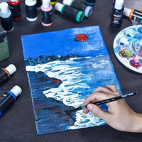 24 Colors Set Acrylic Paint DIY Painting Coloring Pigments For Fabric Clothing Shoes Sofa Painting Waterproof Acrylic Paints Good Vibrations