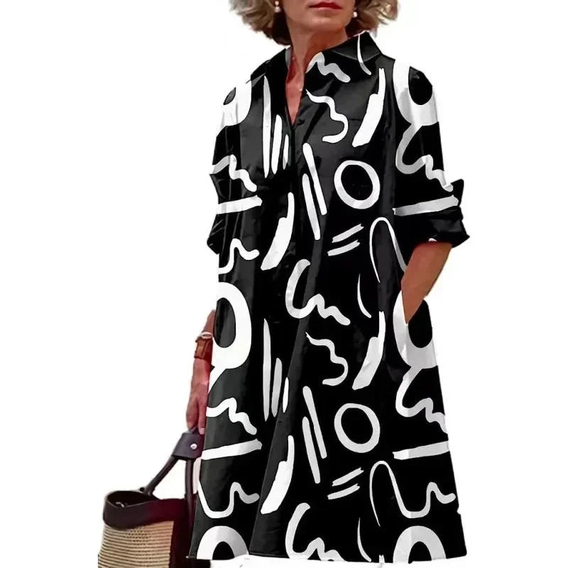 Plus Size Plus Size Women's Loose Dress Cross-Border Summer New Style Fashionable Polyester Fiber Material Big Code Women's C... Good Vibrations