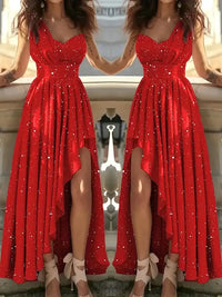 Women Evening Dresses Sexy Elegant Red Cocktail Party Chic Gala Graduation Luxury Formal Occasion Bridesmaid Gown Dress Clothes Good Vibrations