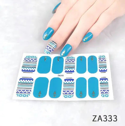 Nail Stickers DIY Decals For Nail Art Wraps Women Beauty Full Cover Nail Manicures Decorations Uñas Postizas Press On Nails Good Vibrations