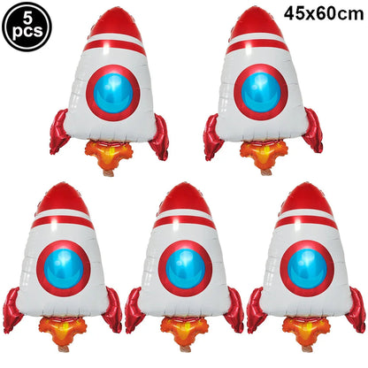 4D Standing Astronaut Spaceman Balloons Rocket Foil Balloons Kids Toys Baby Shower Outer Space Themed Birthday Party Decorations Good Vibrations