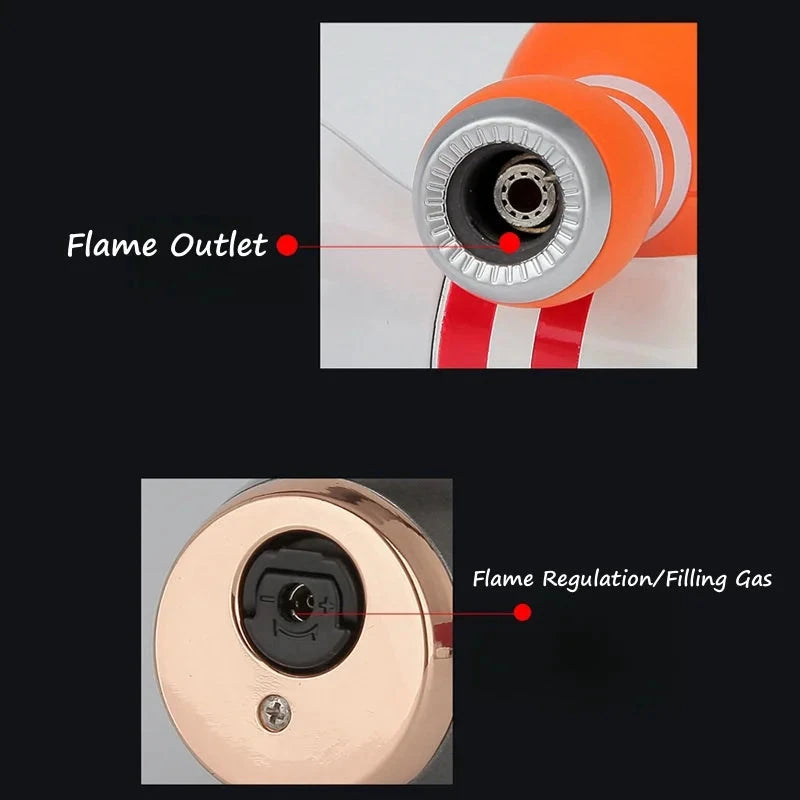 Jobon Bowling Ball Shaped Butane Gas Lighter Metal Outdoor Windproof Blue Flame Jet Turbine Torch Lighter Ornaments Gift Good Vibrations Adult Super Store