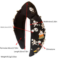 New Halloween Diamond Pearl Pumpkin Ghost Face Skeleton Headband Women's Holiday Hair Accessories Good Vibrations