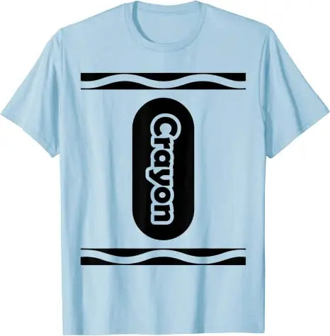 Pick Any Color Crayon Box Halloween Costume Couple & Group T-Shirt Gifts Letters Printed Graphic Tee Tops Basic Cotton Outfits Good Vibrations