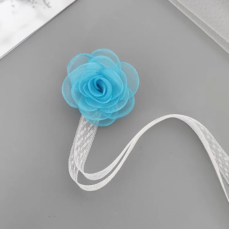 Girls Bridesmaid Wrist Flowers Pearl Ribbon Rose Bracelet for Wedding Prom Party Bride to Be Bridesmaid Gift Wedding Accessories Good Vibrations