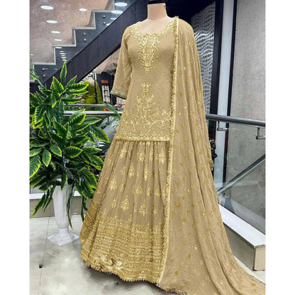 Beautiful Wedding Dresses Top Lehenga and Dupatta Elegant Wedding Wear Ensemble Good Vibrations