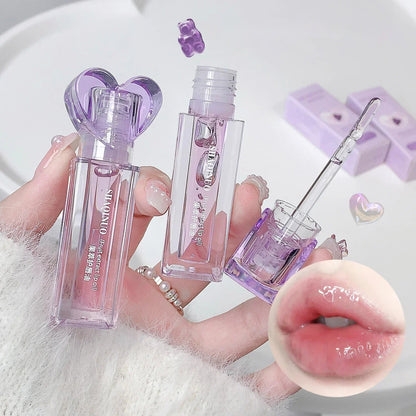 Plumping Jelly Lip Gloss Lasting Moisturizing Transparent Lip Oil Water Light Mirror Peach Lipstick Women Lips Makeup Cosmetics Good Vibrations
