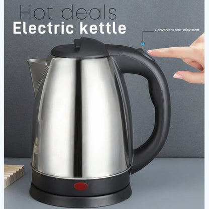 Travel Electric Kettle Tea Coffee 2L Stainless Steel Portable Water Boiler Pot For Hotel Family Trip Kitchen Smart Kettle Pot Good Vibrations
