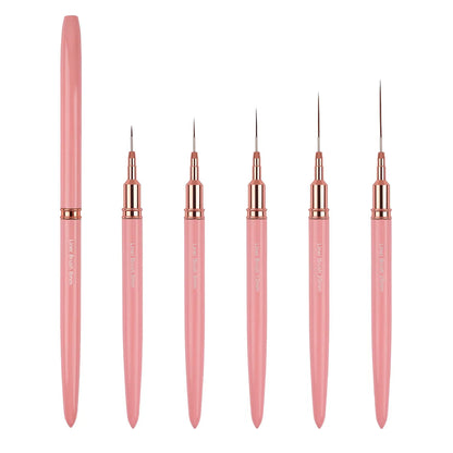 Nail art pen professional nail polish fine line pen with cover metal nail brush DIY painting hook pen pull line nail art tools Good Vibrations