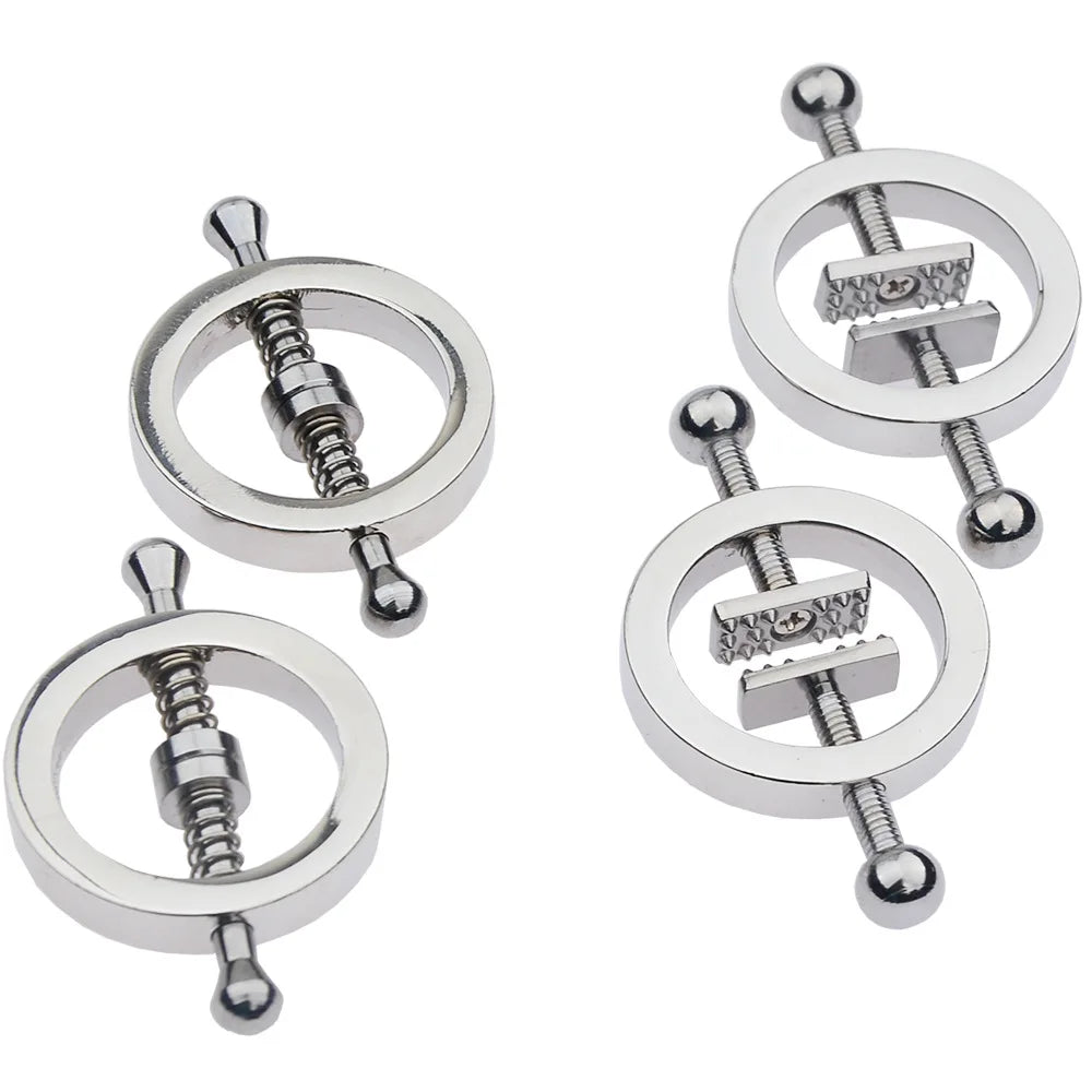 Funny Nipple Rings Stainless Steel Clip on Nipple Rings Shield Rings Barbell Ring Bar Nipple Rings Body No Piercing Jewelry Good Vibrations