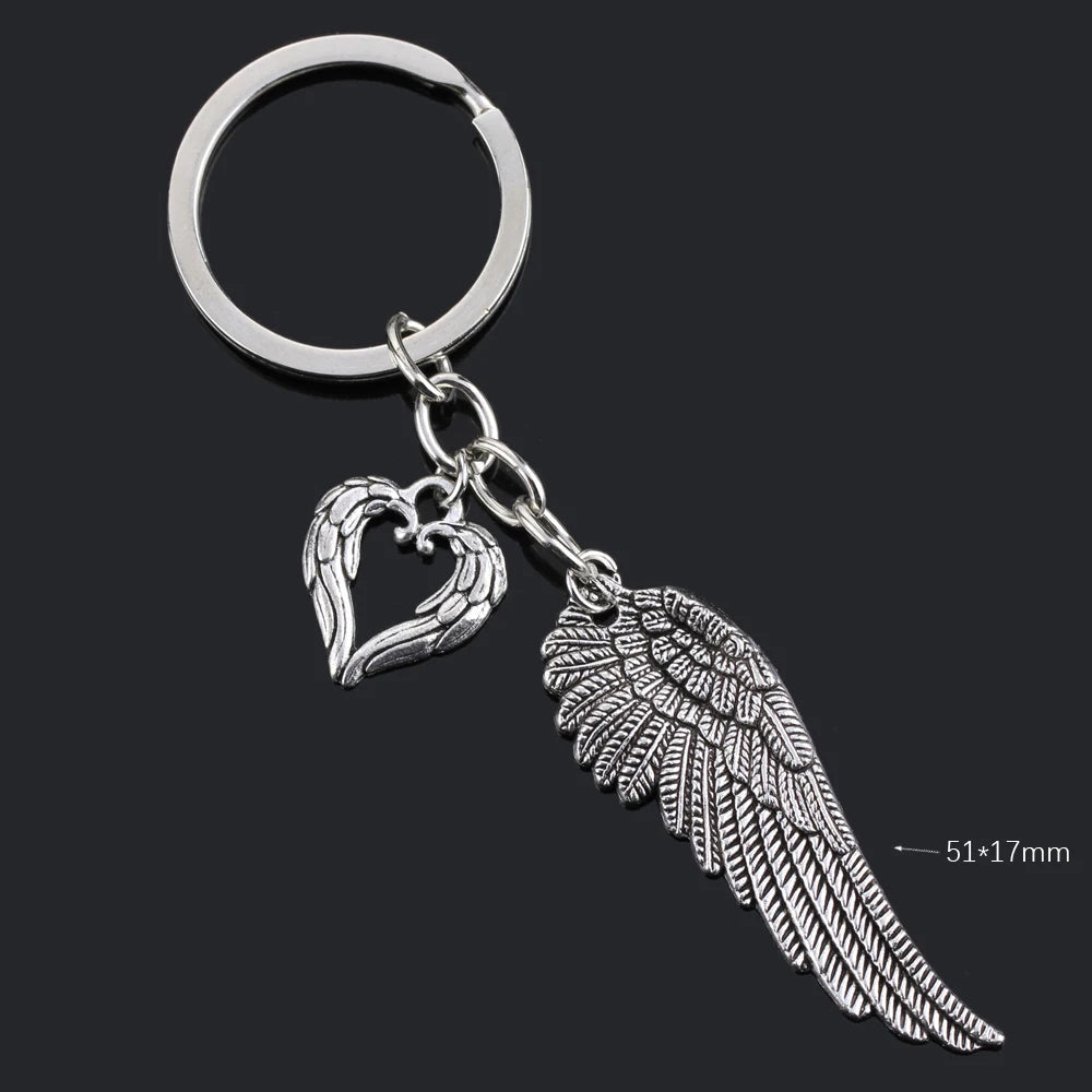 Fashion Animal Women Keychain Car Moon Cat Dog Love Heart Key Chain Friends Gift Jewelry Bag Pendant Wing Evil Eye Angel Turtles Good Vibrations