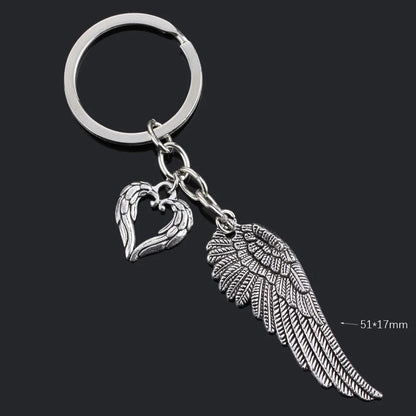 Fashion Animal Women Keychain Car Moon Cat Dog Love Heart Key Chain Friends Gift Jewelry Bag Pendant Wing Evil Eye Angel Turtles Good Vibrations