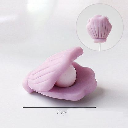 Mermaid Theme Cake Toppers Shell Starfish Fish Tail Children Girl Birthday Wedding Baby Shower Party Cake Decorations Supplies Good Vibrations
