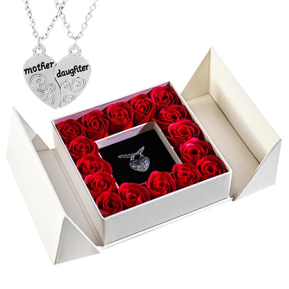 Gifts for Women Jewelry Pendant Necklace /w Soap Eternal Rose Gift Box Mother's Day Necklace Jewelry Wedding Anniversary Gifts Good Vibrations