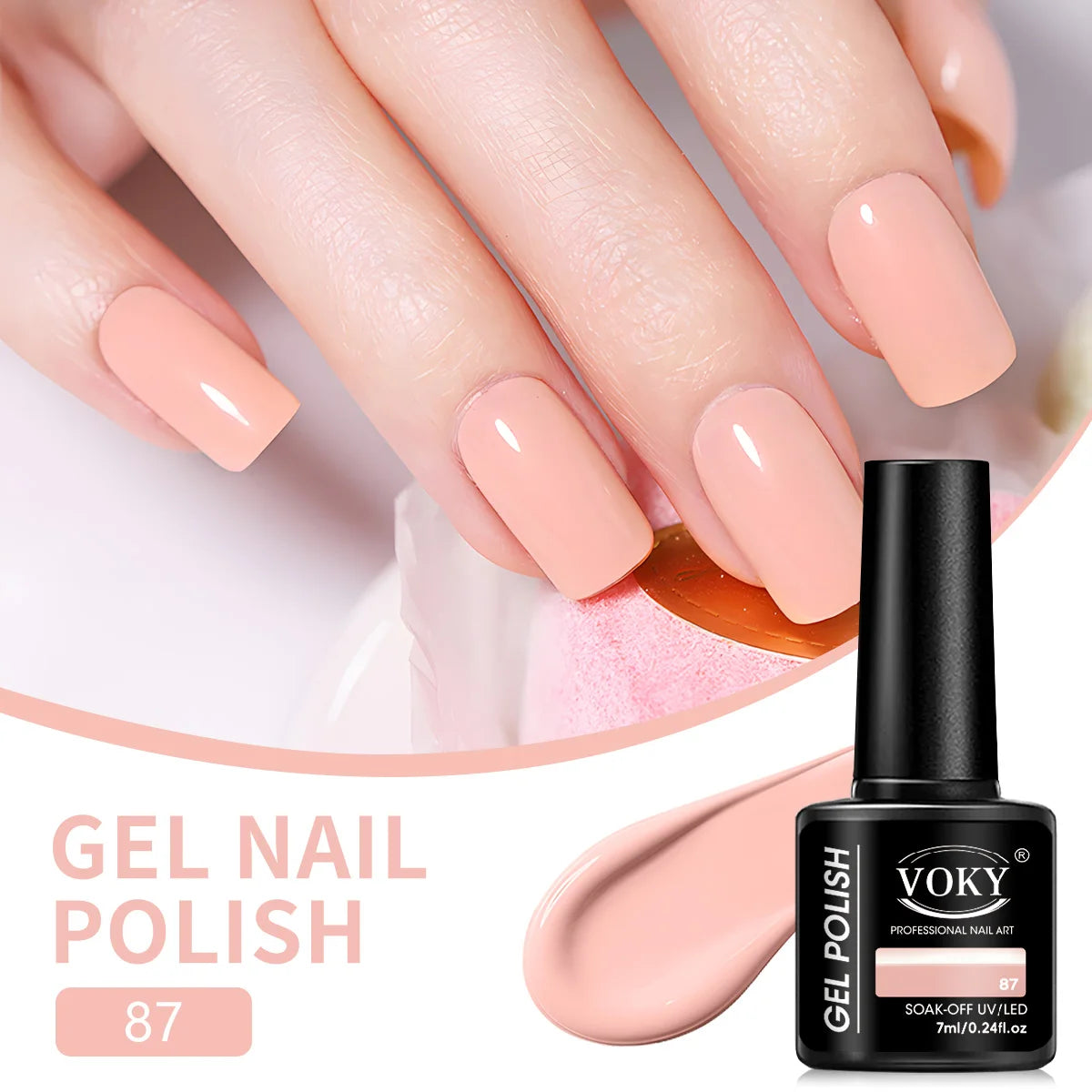 VOKY 12 PCS Gel Nail Polish - Shiny Finish - Safe Ingredients - Suitable for Nail Trimming at Home and in Beauty Salons Good Vibrations