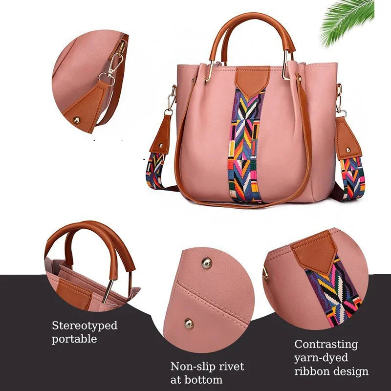 4 Pcs Luxury Handbag Large Capacity Tote Bag Women's Bag Fashion Shoulder Bag,Wallet,Card Case Good Vibrations Adult Super Store