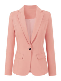 Women's Casual Elegant Jacket Blazer,  Design Stitching Sleeves Buttoned and Double Pockets Fine Jackets ,Suitable All Seasons Good Vibrations